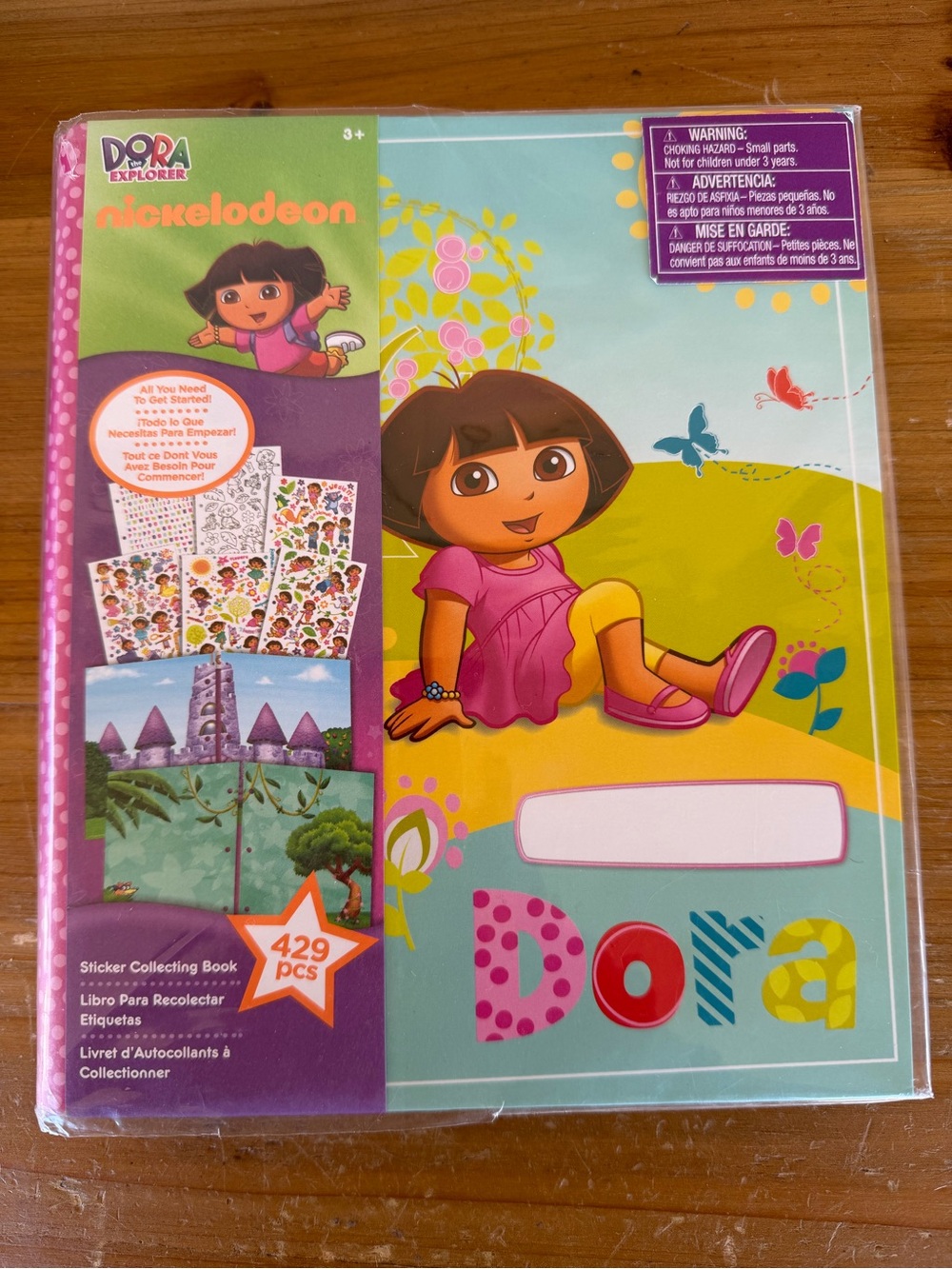 Nickelodeon Dora Sticker Collecting Book - Pink & Yellow